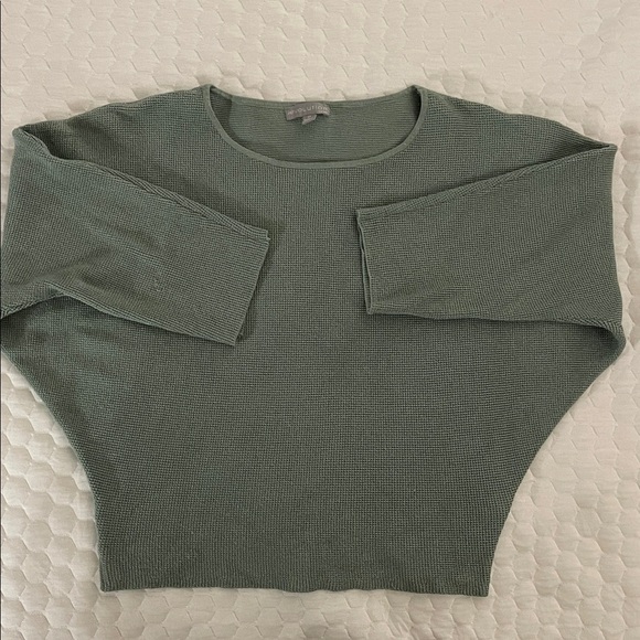 Evolution Sweaters - Evolution Green Textured Knit Dolman Sweater
